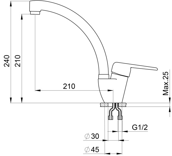2024, ПИРИТ, СМЕСИТЕЛЬ КУХОННЫЙ 2024, ПИРИТ, СМЕСИТЕЛЬ КУХОННЫЙ
