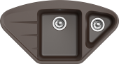 EWIGSTEIN Мойка WINK 80KF угловая 1,5-чаши+крыло 960*520мм шоколад арт.EW- EWIGSTEIN Мойка WINK 80KF угловая 1,5-чаши+крыло 960*520мм шоколад арт.EW-