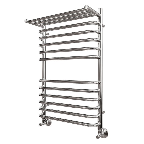 Полотенцесушитель водяной Point Нептун PN09158SP П11 500x800 с полкой, хром Полотенцесушитель водяной Point Нептун PN09158SP П11 500x800 с полкой, хром