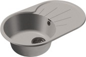 GRANFEST Мойка RONDO 750L  1-чаша+крыло 750*460мм серый арт.GF-