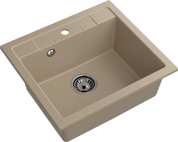 GRANFEST Мойка QUADRO 561 1-чаша 560*500мм песочный арт.GF-
