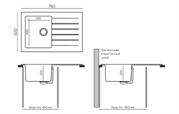 Кухонная мойка TOLERO Twist TTS-760 (№001 (Сер. мет)) Кухонная мойка TOLERO Twist TTS-760 (№001 (Сер. мет))