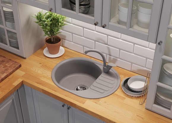 Кухонная мойка QUARTZBOND BOND-610 (Уголь) Кухонная мойка QUARTZBOND BOND-610 (Уголь)