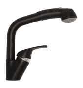 Смеситель кухонный TOLERO Высокая Лейка (черный №911)