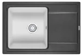 HI-74, ЧЁРНЫЙ/АРКТИК,ГИБРИД кухонная мойка , кварц HI-74, ЧЁРНЫЙ/АРКТИК,ГИБРИД кухонная мойка , кварц