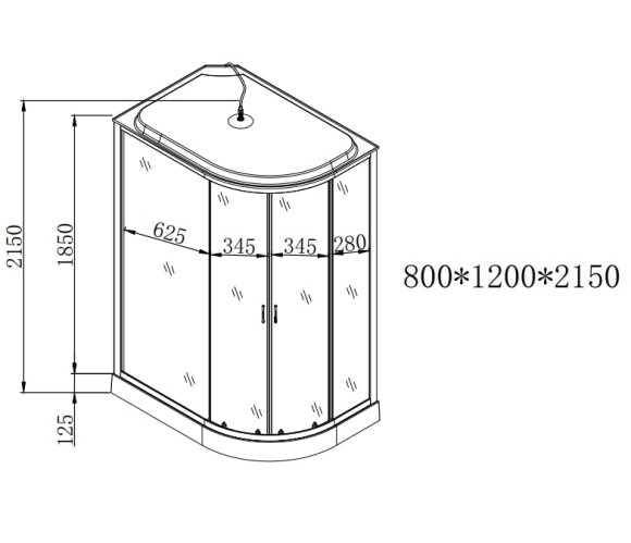 Душевая кабина EvaGold прямоугольная левая F121WS-L (80*120 низ. под., рифл. стек., белая стен., хром матовый проф. 3к) Душевая кабина EvaGold прямоугольная левая F121WS-L (80*120 низ. под., рифл. стек., белая стен., хром матовый проф. 3к)