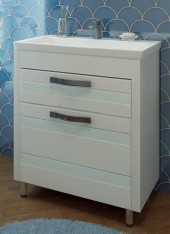 70 Тумба "Fantasy 70" 2ящ. белое дерево ( ум. "Фостер 700"/COMO 70)