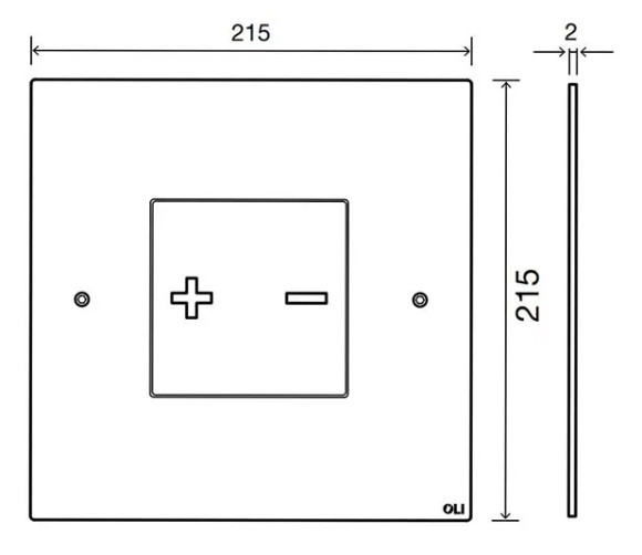 Панель механическая двойная OLI PLC INO - X 03, полированный хром