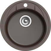 EWIGSTEIN Мойка ELEGANT R45 1-чаша D-484мм шоколад арт.EW- EWIGSTEIN Мойка ELEGANT R45 1-чаша D-484мм шоколад арт.EW-