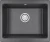 5551, ГРАФИТ (ЧЁРНО-СЕРЫЙ), кухонная мойка, кварц