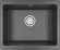 5551, ГРАФИТ (ЧЁРНО-СЕРЫЙ), кухонная мойка, кварц