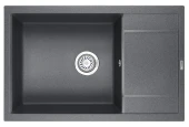 7805, ГРАФИТ (ЧЁРНО-СЕРЫЙ), кухонная мойка, кварц