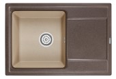 HI-74, ЭСПРЕССО/ПЕСОК,ГИБРИД  кухонная мойка , кварц