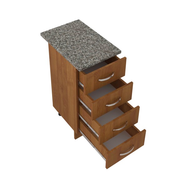 400 Стол рабочий/разделочный (4 ящика) - ольха (40х84х43)