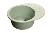 GRANFEST Мойка RONDO 580L  1-чаша+крыло 579*445мм салатовый арт.GF-