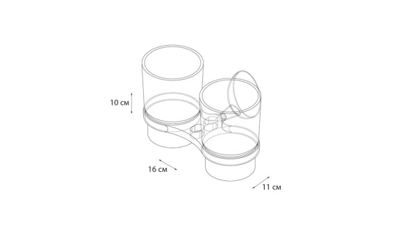 Подстаканник двойной Grampus Briz  GR-3007