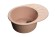 GRANFEST Мойка RONDO 580L  1-чаша+крыло 579*445мм светло-розовый арт.GF-