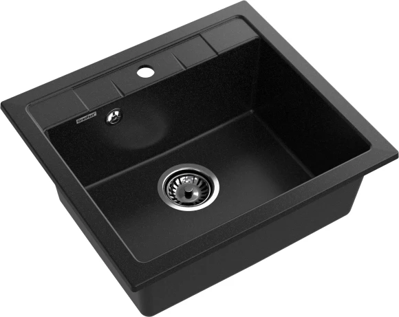 GRANFEST Мойка QUADRO 561 1-чаша 560*500мм черный арт.GF-