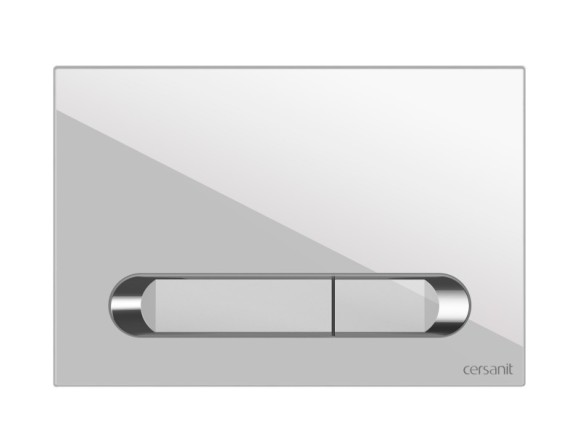 Кнопка ESTETICA для LINK PRO/VECTOR/LINK/HI-TEC пластик белый с рамкой хром