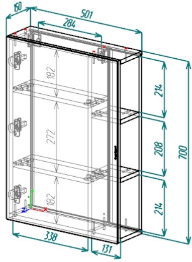 50 Зеркало-шкаф "Даймонд 50" (в разборе) Белый 50 Зеркало-шкаф "Даймонд 50" (в разборе) Белый