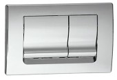 Панель механическая двойная OLI RIA, пластик, хром глянцевый