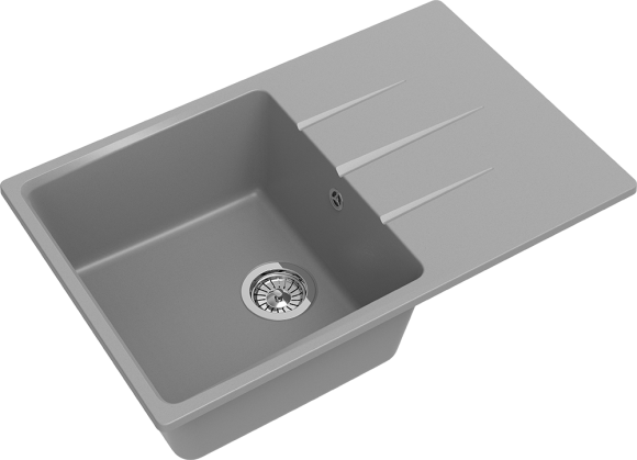 EWIGSTEIN Мойка GERD 60F  1-чаша+крыло 780*500мм серый металлик  арт.EW-