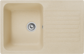 GRANFEST Мойка QUARZ 78  1-чаша+крыло 740*480мм бежевый арт.GF-Z-