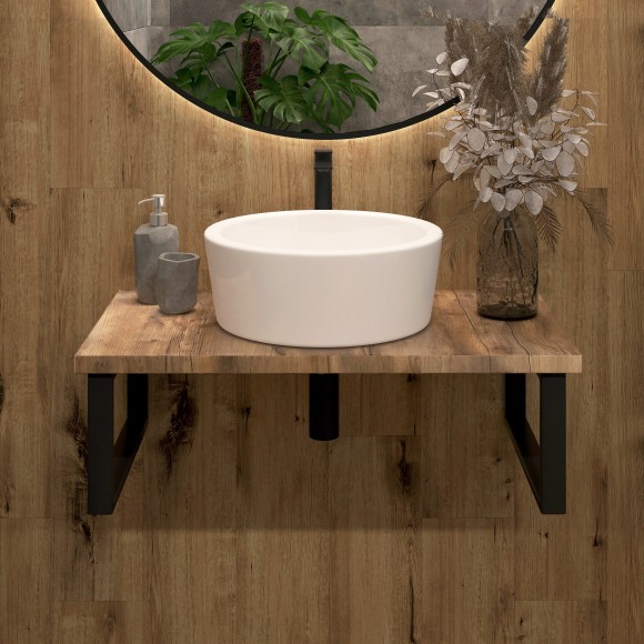 Кронштейн (комплект) подвесной для столешницы 40*230*470  (цвет черный)