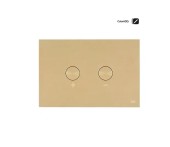 Панель пневматическая двойная OLI BLINK, сталь, золото, антивандальная