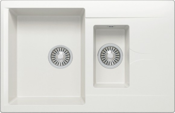 Кухонная мойка Polygran BRIG-770 №36 Белый Хлопок