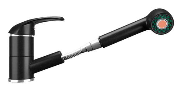 Смеситель Ulgran U-002-344, ультра-черный