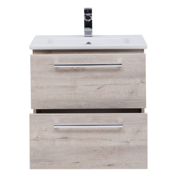 Тумба GIO, 60 см, подвесная, 2 ящика, дуб кантри