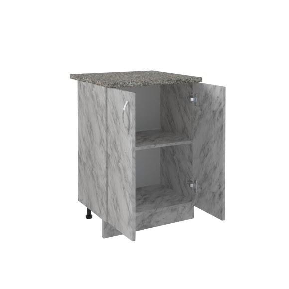 600 Стол рабочий/разделочный - белый мрамор (60х84х43)