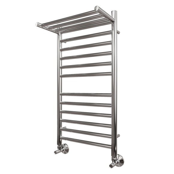 Полотенцесушитель водяной Point Аврора премиум PN10148SP П11 400x800 с полкой, хром Полотенцесушитель водяной Point Аврора премиум PN10148SP П11 400x800 с полкой, хром