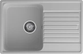 GRANFEST Мойка QUARZ 78  1-чаша+крыло 740*480мм серый арт.GF-Z-