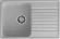 GRANFEST Мойка QUARZ 78  1-чаша+крыло 740*480мм серый арт.GF-Z-