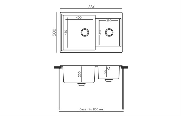 Кухонная мойка Polygran BRIG-772 №302 Песоч