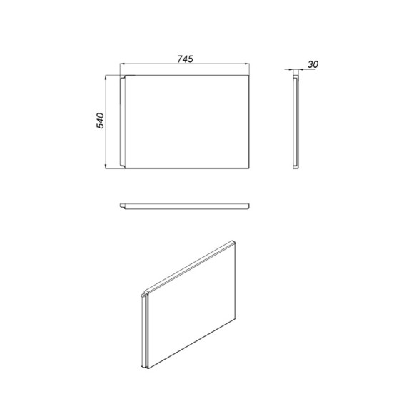 Панель для ванны боковая VIRGO 75 Панель для ванны боковая VIRGO 75