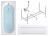 Комплект Акриловая ванна TIMO ROHA1270 120*70*58+каркас+слив-перелив+фронтальная панель