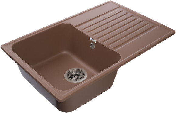 GRANFEST Мойка QUARZ 78  1-чаша+крыло 740*480мм терракот арт.GF-Z-