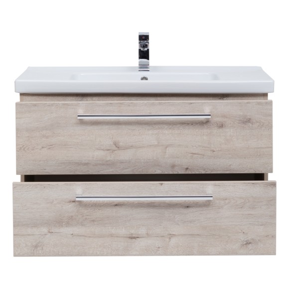 Тумба GIO, 80 см, подвесная, 2 ящика, дуб кантри