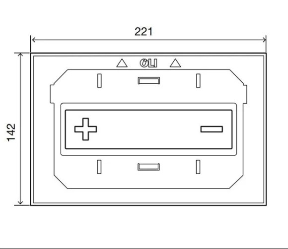 Панель двойная OLI OCEANIA MIA, стекло, пневматическая