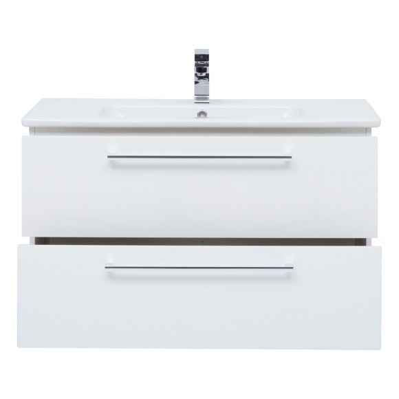 Тумба GIO, 100 см, подвесная, 2 ящика, белый глянец