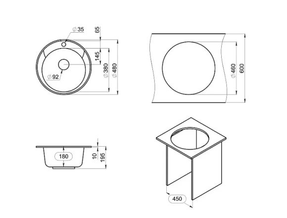 4802, БЕЛЫЙ, кухонная мойка, СтандАРТ кварц