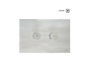 Панель пневматическая двойная OLI Trumpet, нержавеющая сталь, матовый