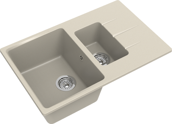 EWIGSTEIN Мойка GERD 60KF  1,5-чаши+крыло 780*500мм бежевый арт.EW-