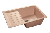 GRANFEST Мойка PRACTIK 760L 1-чаша+крыло 756*495мм светло-розовый арт.GF- GRANFEST Мойка PRACTIK 760L 1-чаша+крыло 756*495мм светло-розовый арт.GF-
