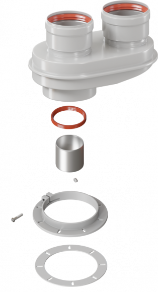 VIVAT Адаптер моноблочный d 80/80 мм (Bosch, Baxi TR, Protherm TR и др. фланцевые)