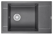 7806, ГРАФИТ (ЧЁРНО-СЕРЫЙ), кухонная мойка, кварц