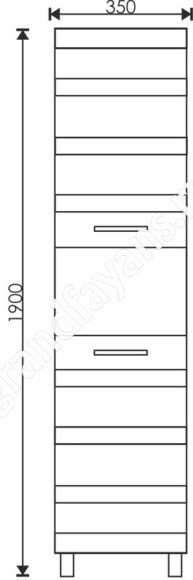 35 Пенал-шкаф "Fantasy 35" венге